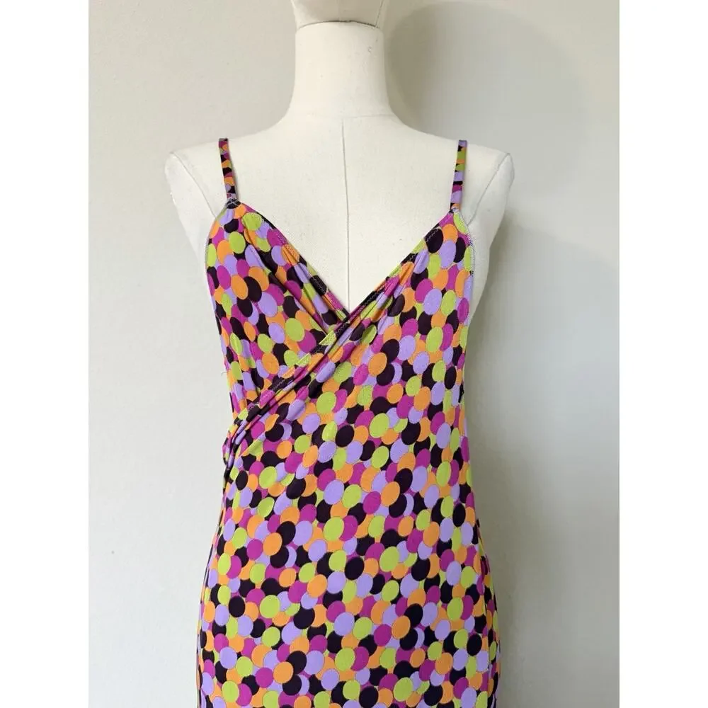 Etro Milano OS Multiway Wrap Cover Up Dress Multicolor Polka dot Made In Italy